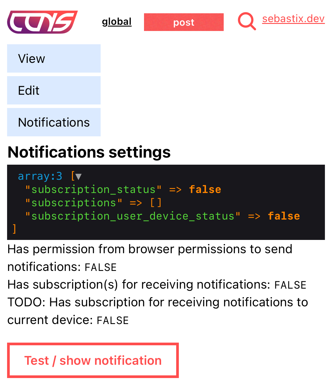 On a iOS mobile in the PWA.
